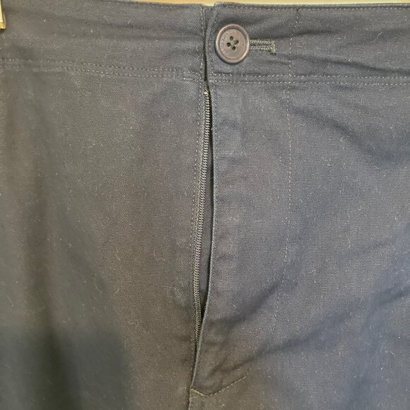 #20 Women's Ralph Lauren Navy Blue Cotton Skirt, Size 16 - Picture 4 of 8